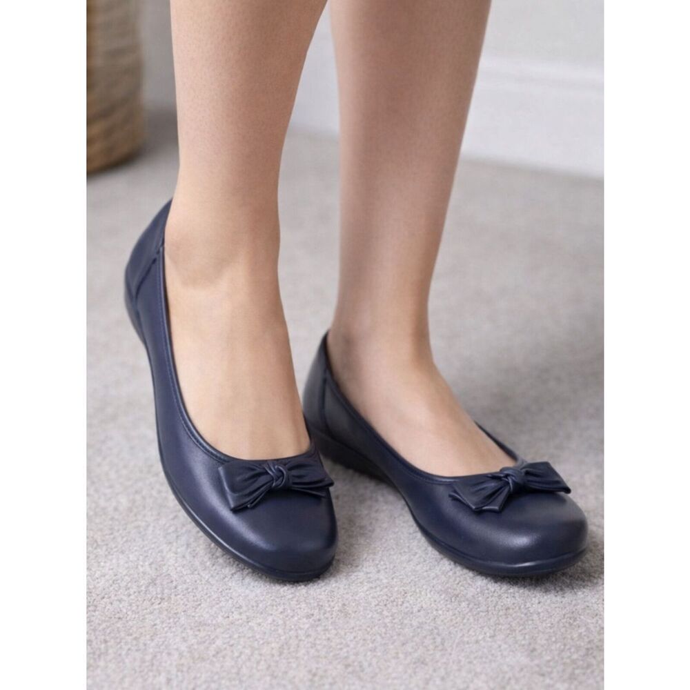 Hotter Purple Flats with Bow Detail